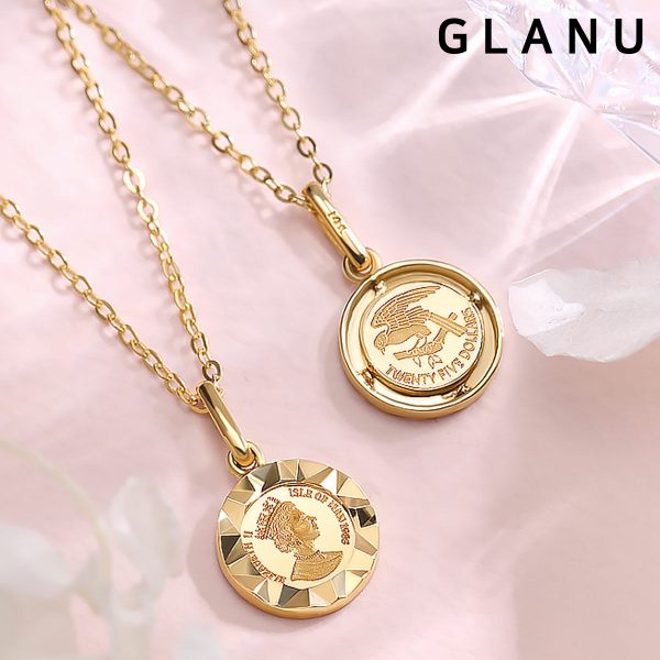 그래누 18K 위트 엘리자베스 코인 목걸이