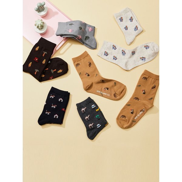 SOX ISLAND CO 남여 애니멀 패턴 삭스 모음