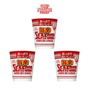 NISSIN 닛신 컵누들 컵라면 담백하고 맛있는 매콤한 해산물 58g X 3개묶음