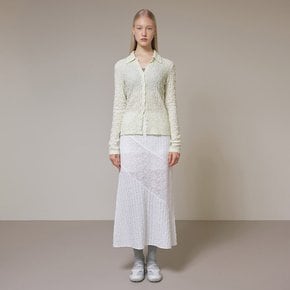 Lace Long Skirt in White VW4SS127-01