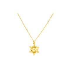 아시아골드 24k 순금 눈의 결정 목걸이 3.75g + 18k붕어장식 포함