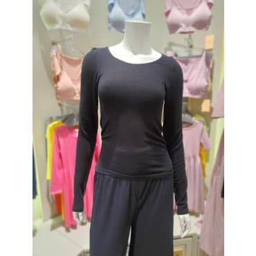세컨스킨 발열 라운드넥 긴팔 탑 NEWFT3100