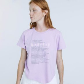 CANNE MSEP Graphic Unbalanced Hem T-Shirt_Lavender