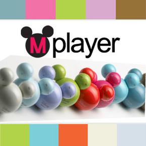 정품 엠플레이어 MPLAYER 미키아이즈 실리콘케이스 크림색상