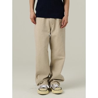 아날로그무드 피그먼트 세미 와이드 데님팬츠 (베이지)