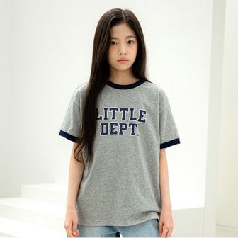 리틀뎁_보리 로고 링거 티셔츠 Navy_P361650018