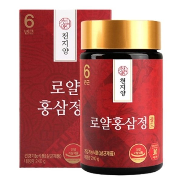 [T] 천지양 6년근 고려홍삼정 골드 240gx1개