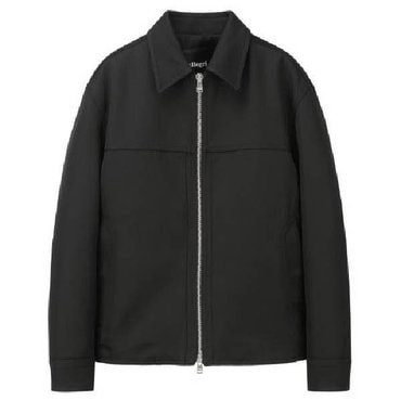 알레그리 블랙《Cavalry Twill》세미오버 블루종 점퍼(ARJU5A106BK)