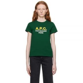 [] [] 23FW APC 아페쎄 MADAME 여성 반팔 티셔츠 그린 COEZC F26149 KAF 57382437