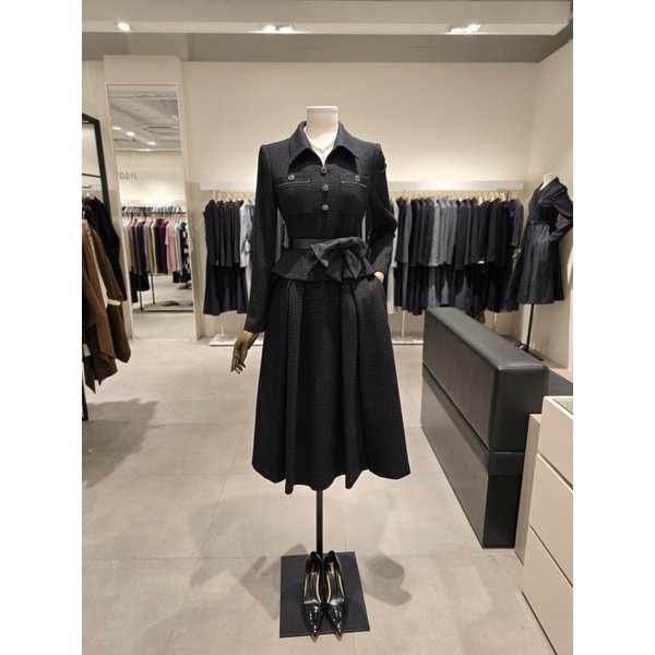 [파주점] 펄 재킷 레이어드 플레어 원피스 JPBA0OP223