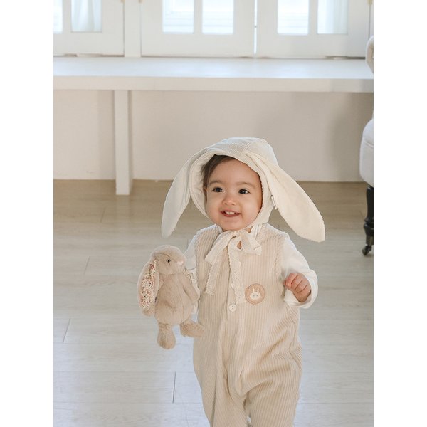 오늘 귀요미 - 토끼 와펜 베이비 바디슈트