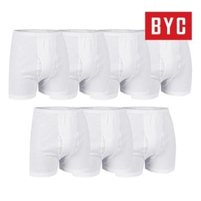 BYC 순면 남성 흰색 사각팬티 7매 세트