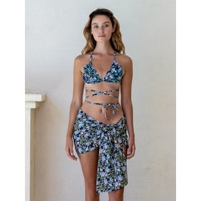 Morgan Floral Bikini + Mini Sarong SET (3pcs) 2colors