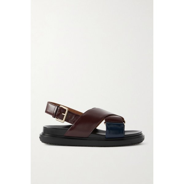 퍼스베트 투톤 가죽 슬링백 샌들 46376663162975054