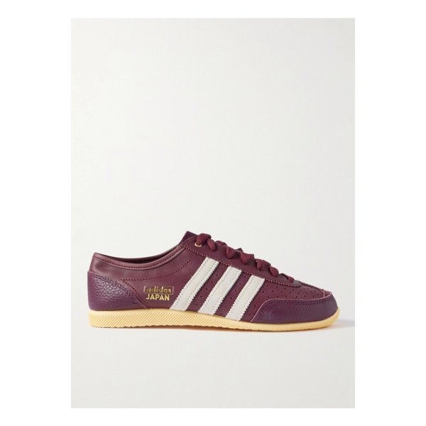 재팬 데콘 W 퍼포레이티드 스웨이드 트리밍 가죽 스니커즈 버건디 46376663162926253
