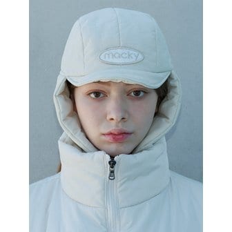 맥키 padded cap hat ivory