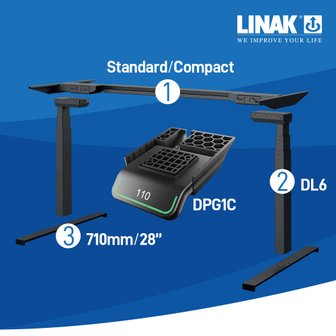  디포코 높이조절 리낙B 3STEP 듀얼모터 모션데스크 DIY 책상프레임