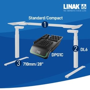 디포코 높이조절 리낙B 3STEP 듀얼모터 모션데스크 DIY 책상프레임