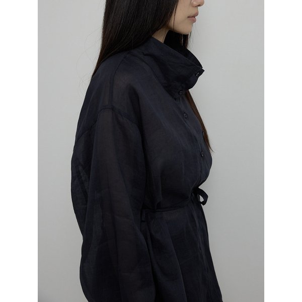 RAMIE SAFARI SHIRT - NAVY