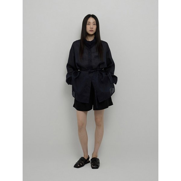 RAMIE SAFARI SHIRT - NAVY