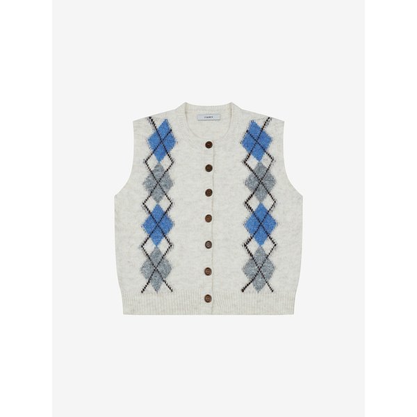 아가일 라운드넥 버튼 니트 베스트 (VLVCY2985)