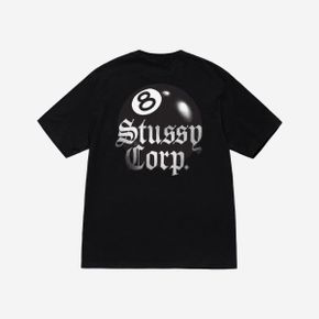 스투시 8볼 코퍼레이션 티셔츠 블랙 Stussy 8 Ball Corp T-Shirt Black