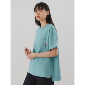 Pocket logo 반팔티셔츠 BK3976_나일블루