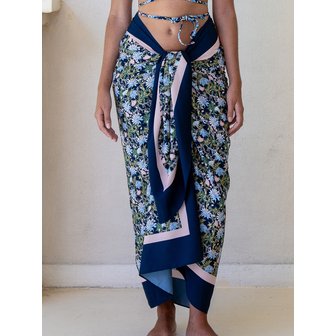 L`EAU ET Morgan Navy Floral Maxi Sarong