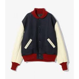 엔지니어가먼츠 엔지니어드 가먼츠 Varsity JacketNavy Wool Melton 23F1H051-AL001 바시티 자켓 아우터 재킷