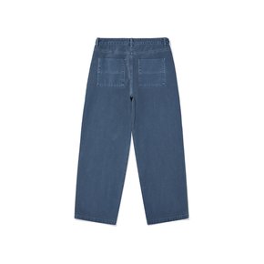 Latch tapered twill pants / Washed blue