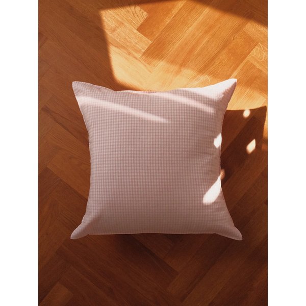 Cotton Cushion Cover_Pink Check