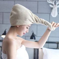  욕실소품 부들부들 흡수력 좋은 헤어수건 헤어타올 3개