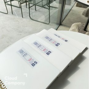 노트 밀크 PP 코넬노트 스프링 연습장 오답 4분할 수학 모눈공책 방안 B5