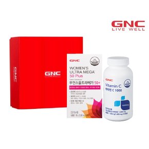 [GNC 어머님 건강세트]우먼스울트라메가50+(60정)+비타민C1000(90정)