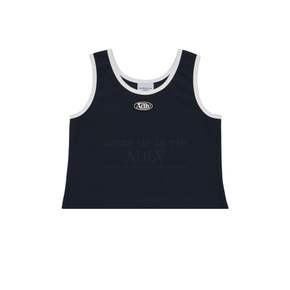 ADLV CIRCLE WAPPEN CROP TANK TOP NAVY-ADLV와펜