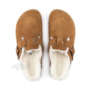 버켄스탁 NA 보스턴 시어링 스웨이드 미디움 네로우 슬리퍼 1001141 BIRKENSTOCK UNISEX BOSTON