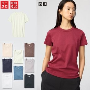 U 재팬 여성 크루넥 무지 반팔 티셔츠 10컬러 483456