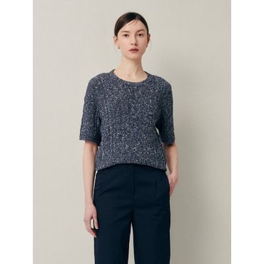 지고트 JR4A1PO264[텍스처 믹스 하프 슬리브 니트]