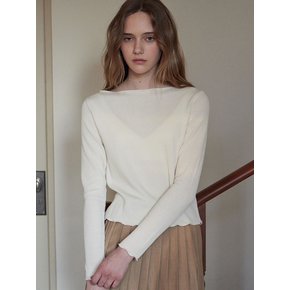 DAILY FRILL ROUND T-SHIRT_2COLORS_IVORY