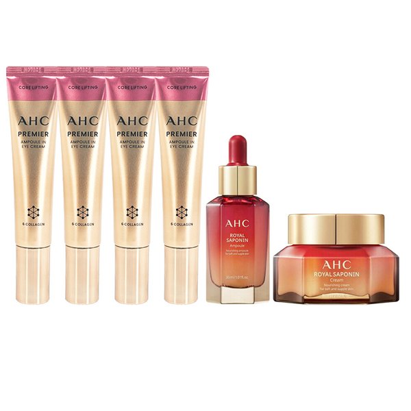 [ 홈쇼핑 최신상 ] AHC 아이크림 앰플인 코어 리프팅 40ml 4개+로얄사포닌2종