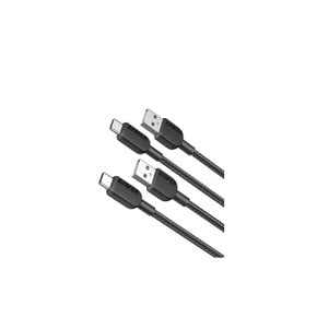 2개 세트 Anker 310 고내구 나일론 USB-C & USB-A 케이블 USB