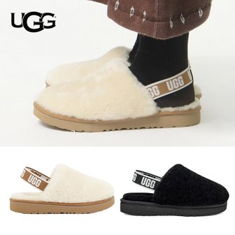 UGG 어그 플러프 예 클로그 여성 양털 샌들 겨울 슬리퍼