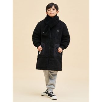 빈폴키즈 *SSG몰특가*[BEANPOLE KIDS] 보아 플리스 롱패딩 점퍼  블랙 (BI3939U035)