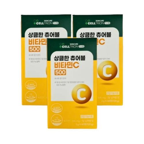 셀트리온 이너랩 상큼한 츄어블 비타민C 500 60정 x3개(1)