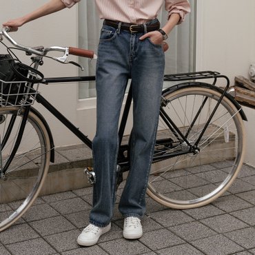 틸아이다이 All brush washing denim pants