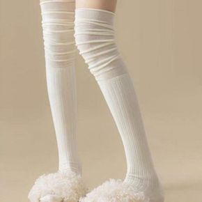 JU 레이스패치 하이니삭스트렌디 여자 오버니삭스 프릴레이스