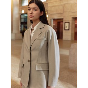 TWS LINE STITCH JACKET (SOLID) BEIGE