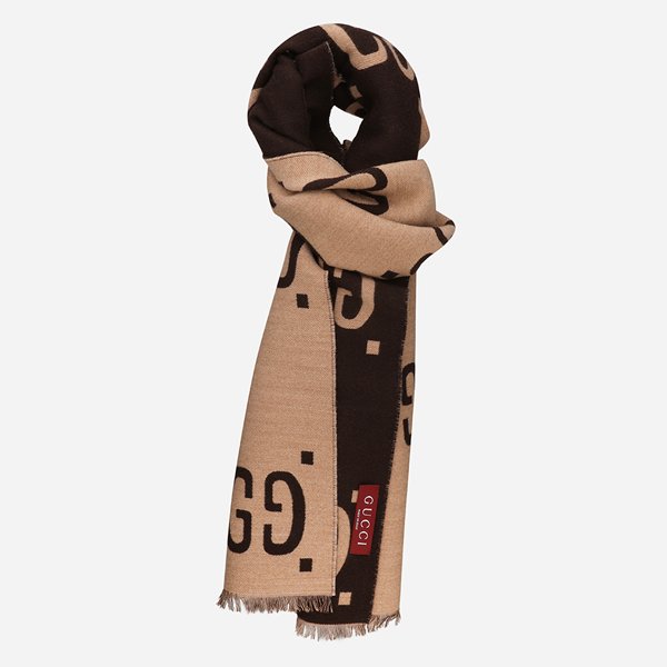 [시흥점] 5F 495592 4G350 2179 GG 자카드 울 실크 스카프