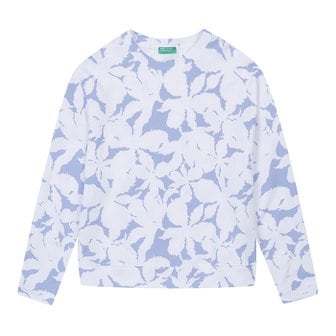 베네통 Overfit patterned sweatshirt_3SWHD103N71N