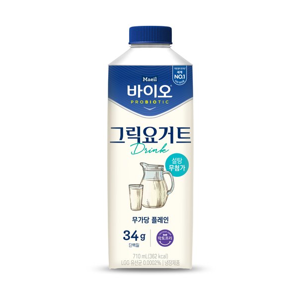 바이오 그릭요거트 드링크 무가당플레인 710ml 3입 _냉장